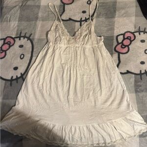 Victoria's Secret Cream Lace Trim Chemise